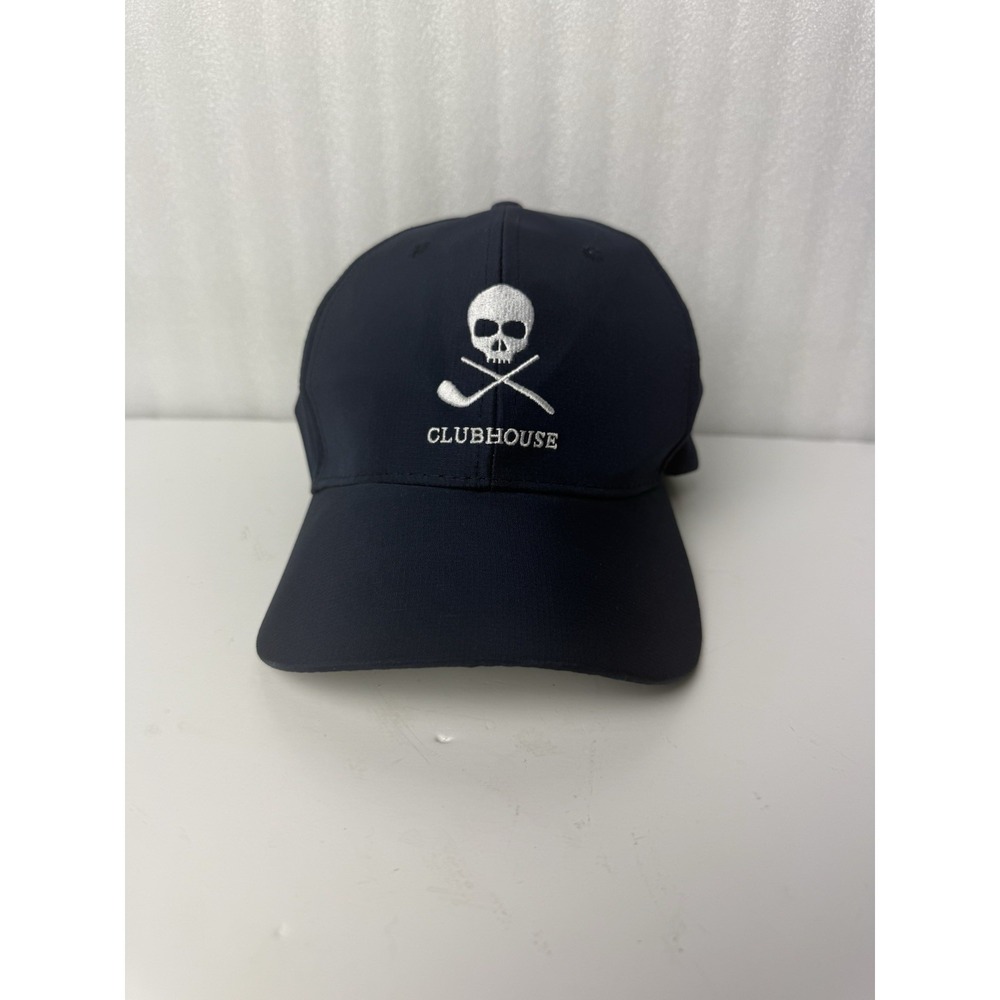 Robert Graham Clubhouse Golf Ball Strapback Navy Skull Hat Cap Adjustable USED